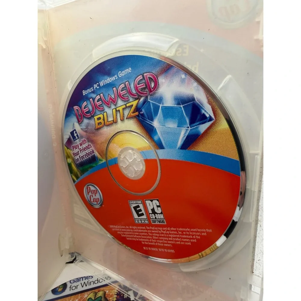 Bejeweled 3 PC Mac CD-ROM PopCap Games w/ Bonus Bejeweled Blitz &‎ Play 101 Disc